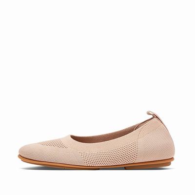 Fitflop Women's ALLEGRO Airyknit Ballet Flats - Beige, MX8730941